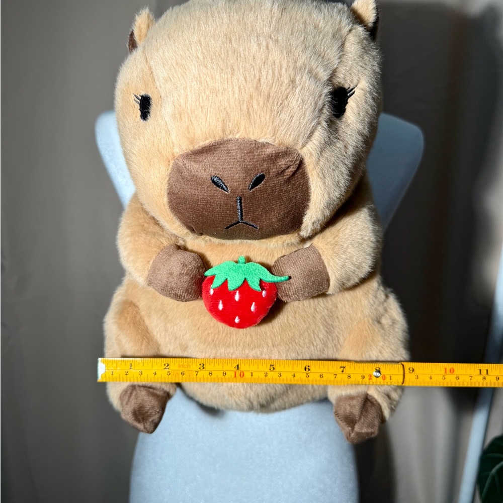 Sleepyville Critters Capybara Plush Backpack with Strawberry 🍓 - Picture 8 of 13